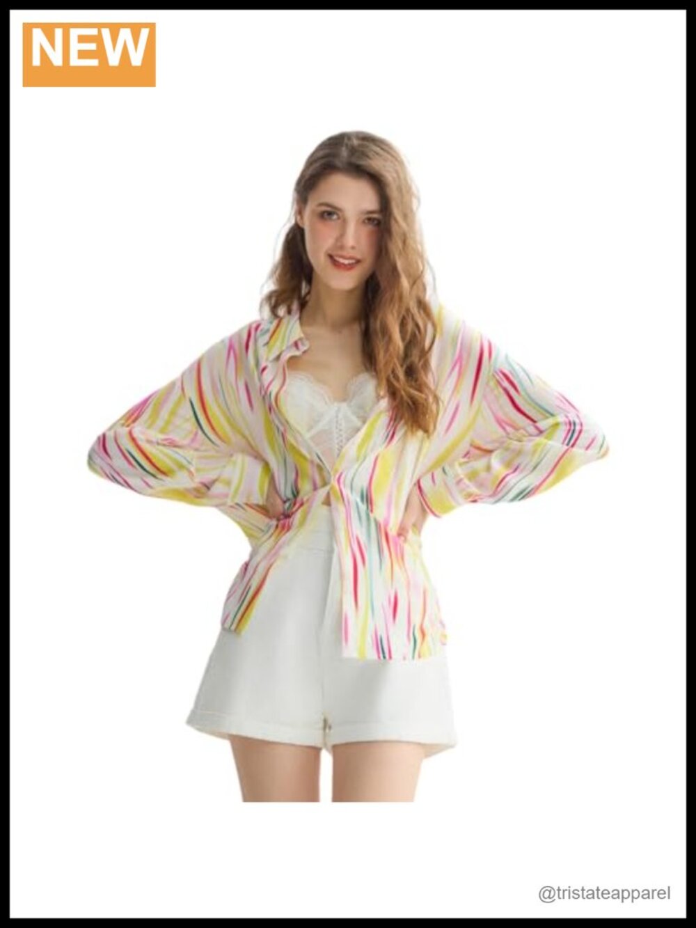 Women's 100% Silk Long Sleeve Button Down Blouse V-Neck Lapel Collar
